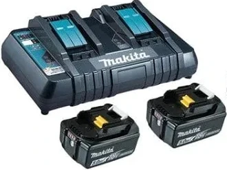 Tuplalaturi ja kaksi 5ah akkua